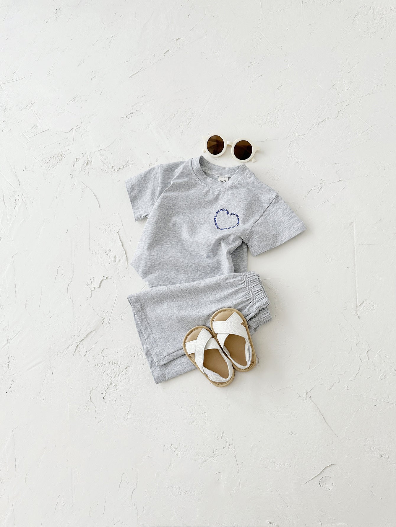 Lovella Heart Print Baby Set