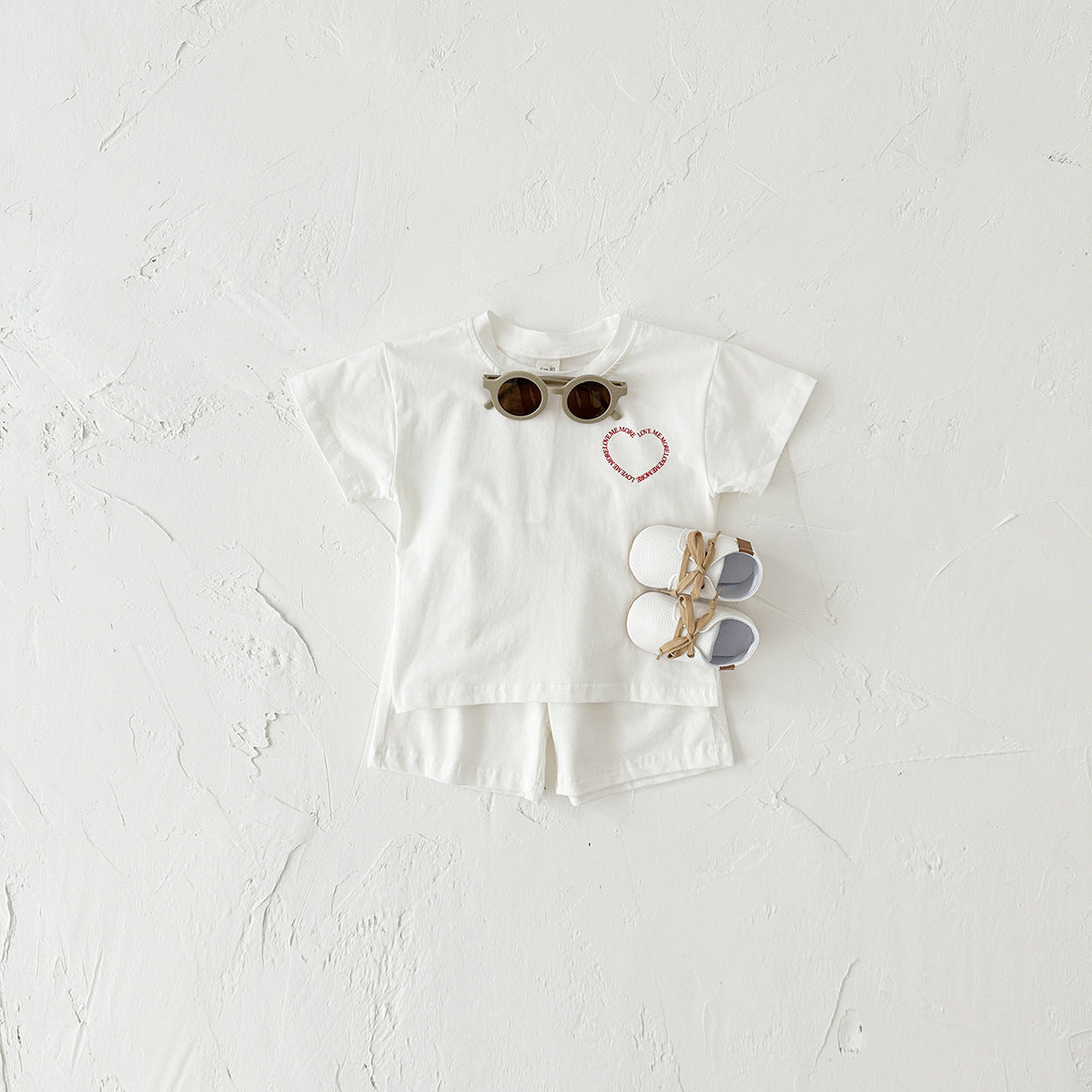 Lovella Heart Print Baby Set