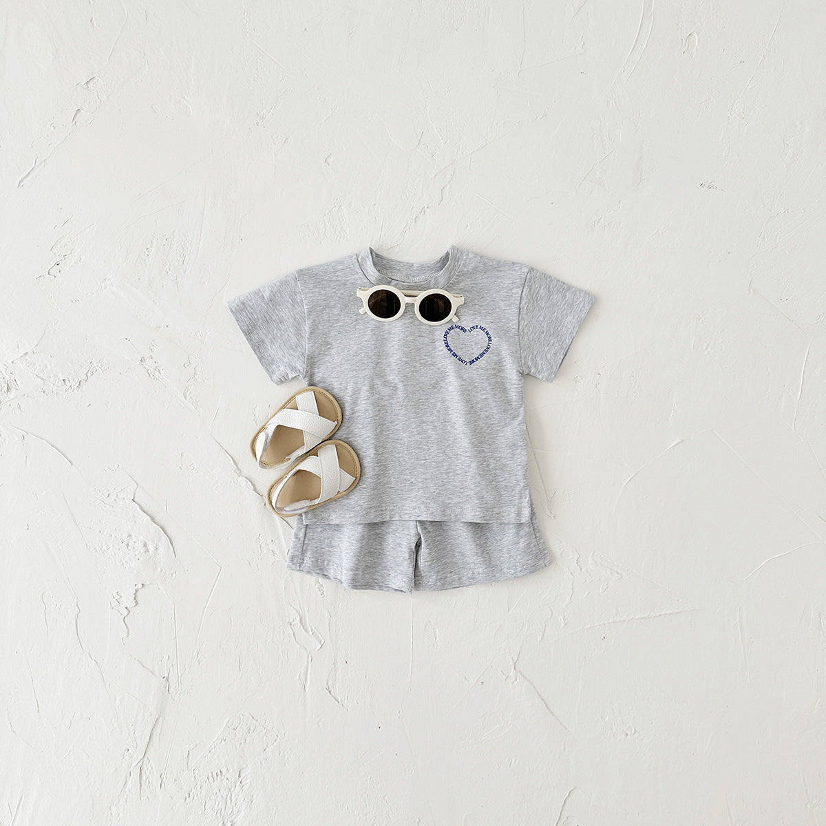 Lovella Heart Print Baby Set