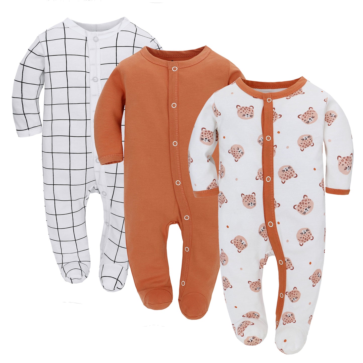 3 Pack Mallowfern Baby Jumpsuit