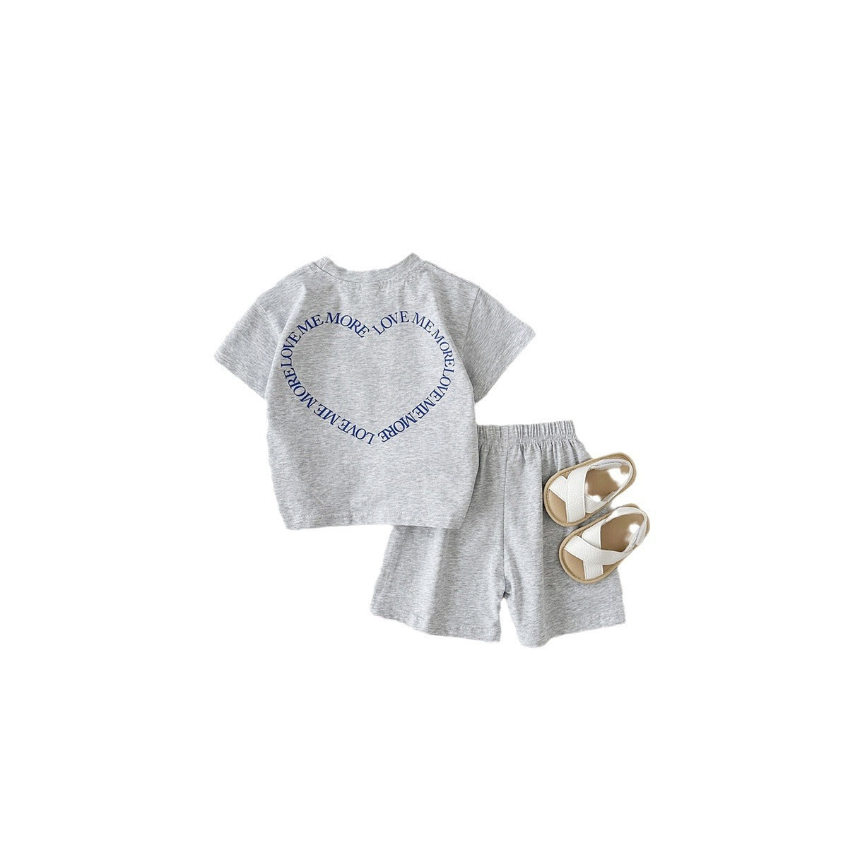 Lovella Heart Print Baby Set