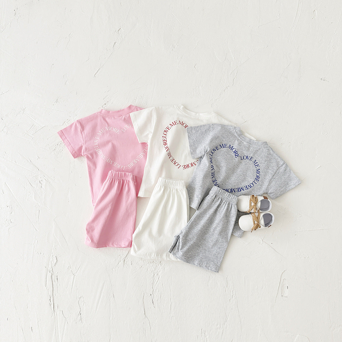 Lovella Heart Print Baby Set