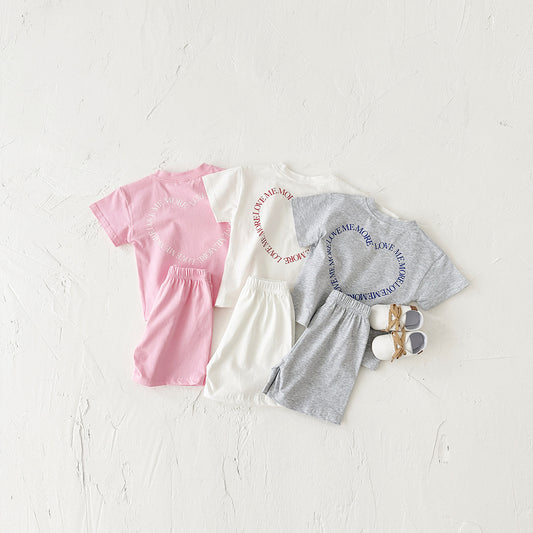 Lovella Heart Print Baby Set