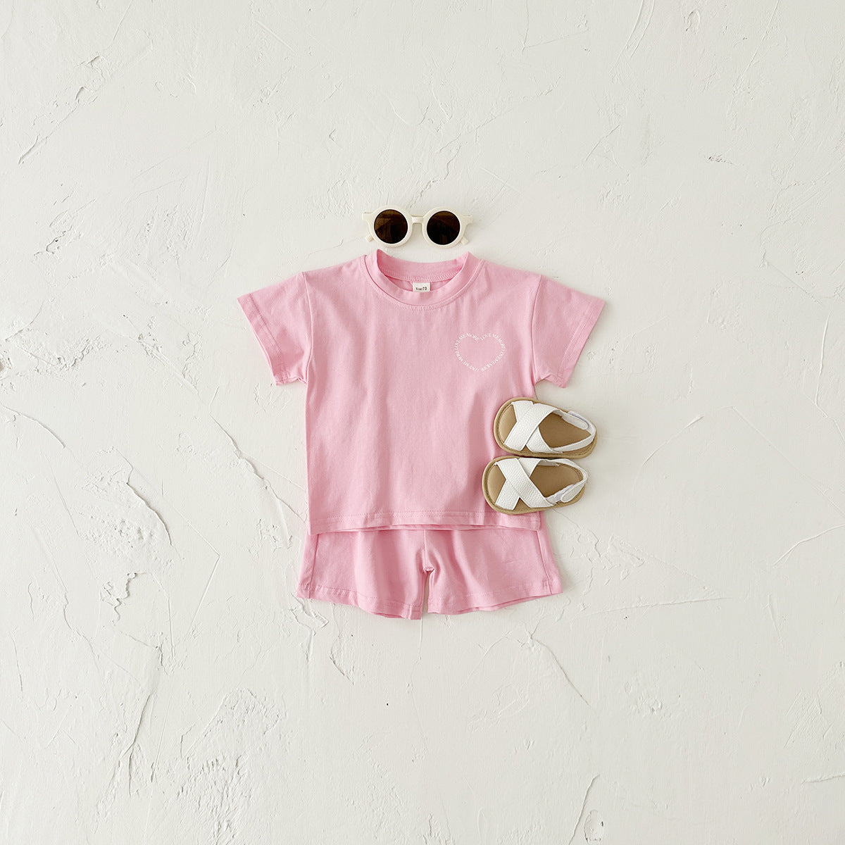 Lovella Heart Print Baby Set